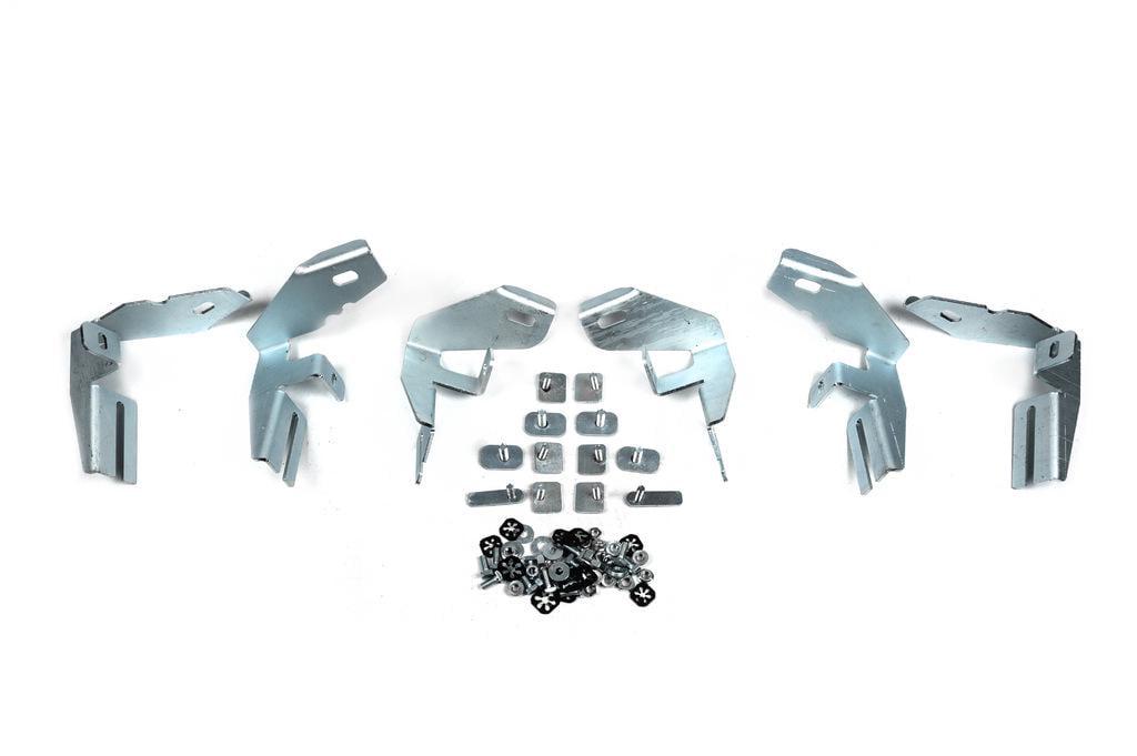 Крепление к боковым порогам Erkul для Volkswagen Amarok 2010-2022 гг. черный металл Серый (127545)