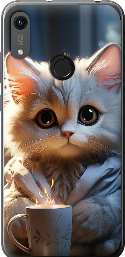 Чохол на Huawei Honor 8A Білий кіт (5646u-1635-42517)