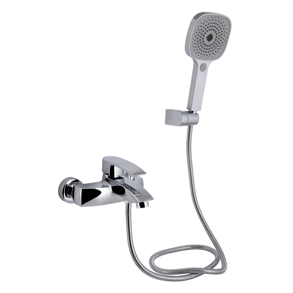 Смеситель для ванны Qtap Swan Eco cQTSWA259CRM45534 душевым гарнитуром Chrome (SD00051658)