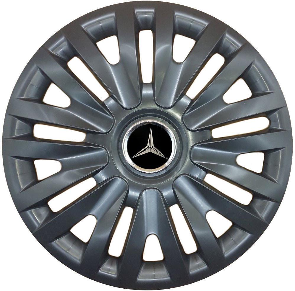 Колпаки автомобильные R15 SJS Mercedes-Benz 313 4 шт. Черный