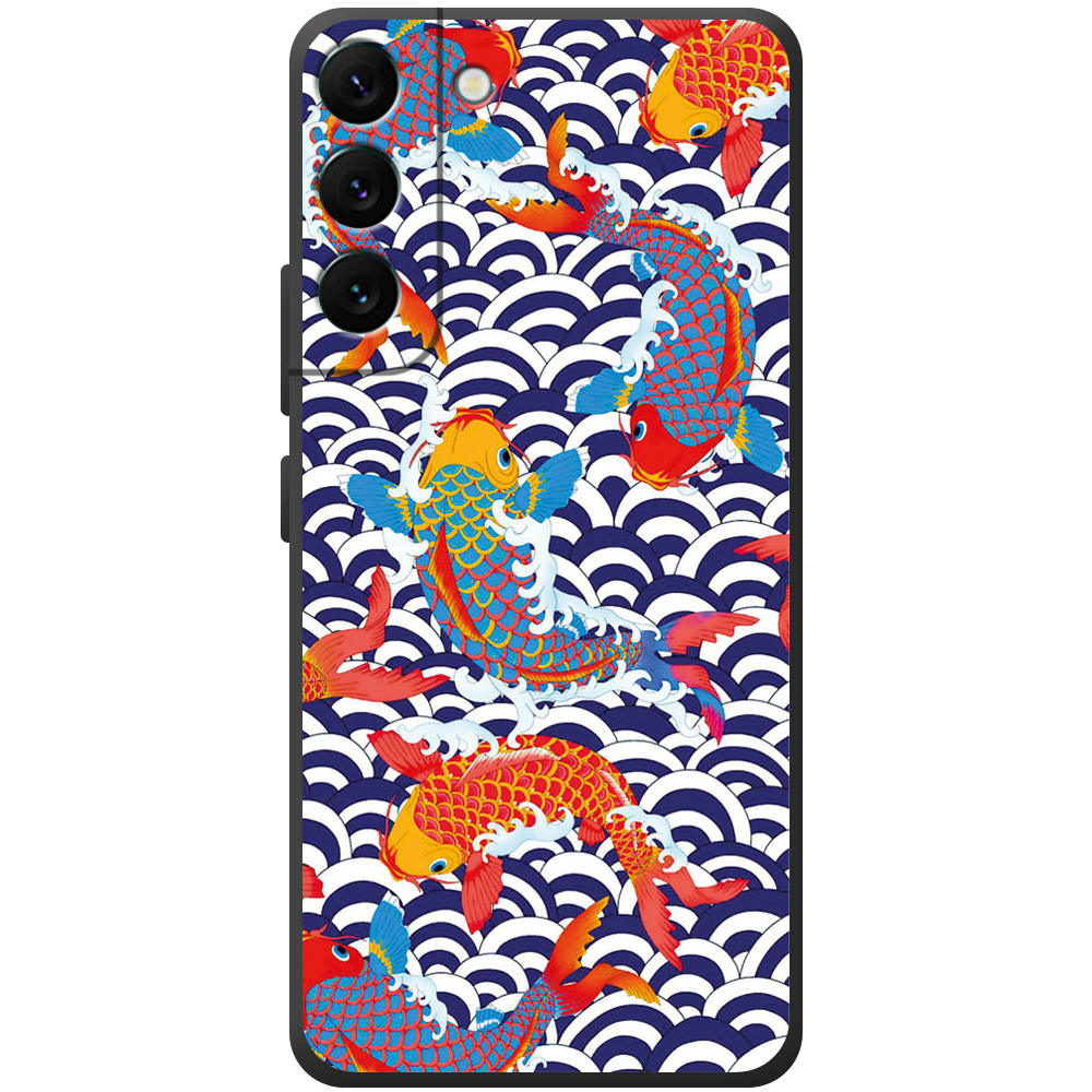 Чехол BoxFace Samsung Galaxy S22 (S901) Koi Fish Черный силикон (44180-up2477-44380)