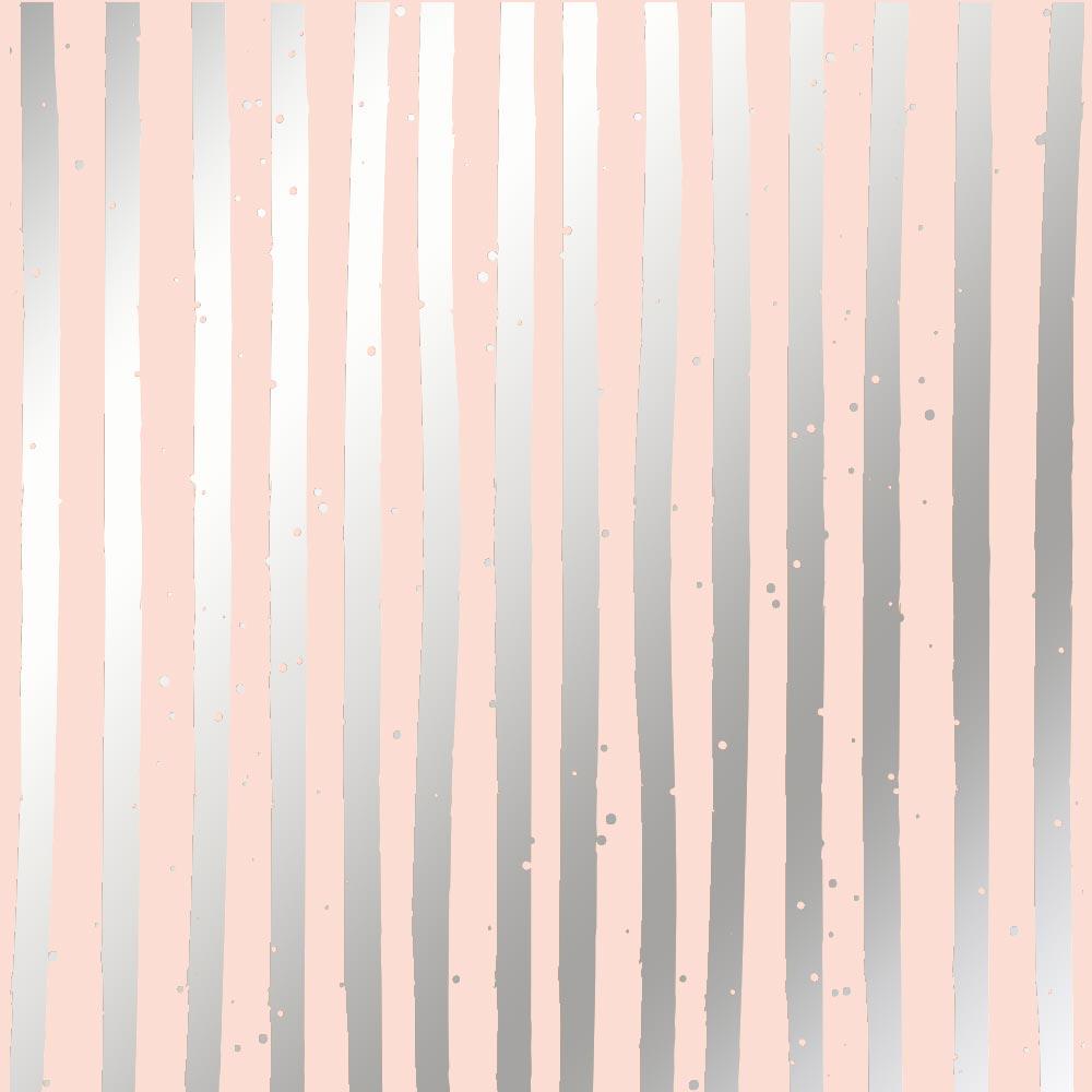 Лист бумаги односторонний Silver Stripes с серебряным тиснением 30,5х30,5 см Peach