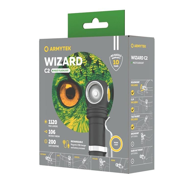 Ліхтар налобний Armytek Wizard v4 C2 Magnet USB (WARM) - фото 25 Ліхтар налобний Armytek Wizard v4 C2 Magnet USB (WARM) - фото 25