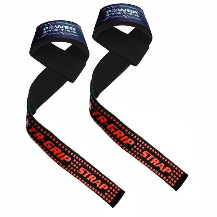 Лямки для тяги Power System PS-3430 XTR-Grip Straps Black/Red (21398855) - фото 2