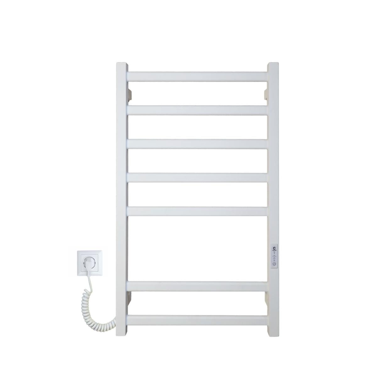 Полотенцесушитель электрический Carino Alba с контроллером 790x490 мм Белый матовый (AL7949FWM)