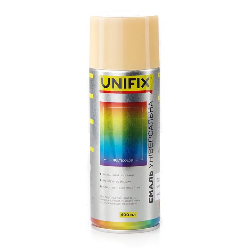 Эмаль акриловая универсальная Unifix 400 мл RAL 1015 Слоновая кость глянец (941005)