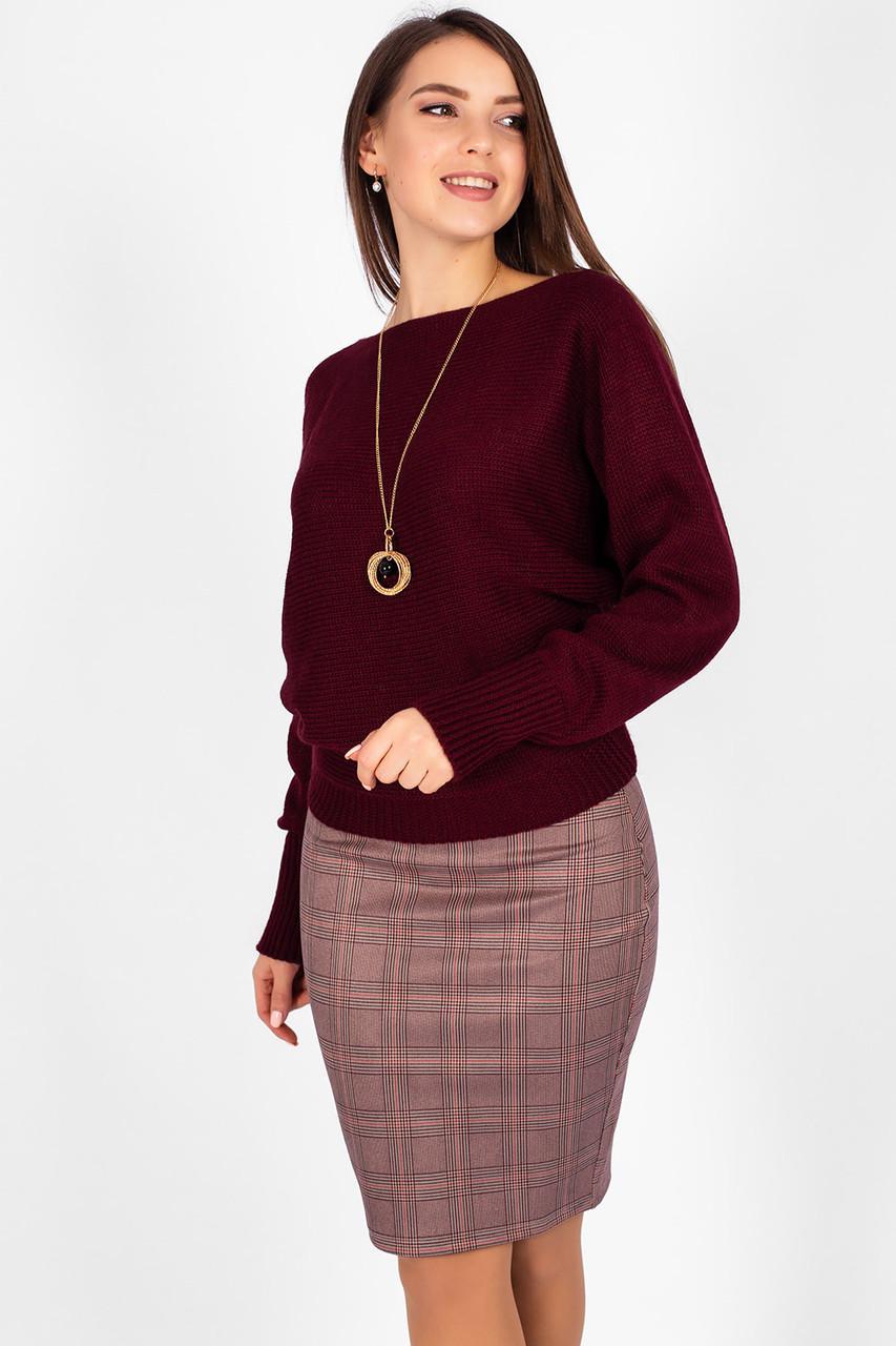 Юбка в клетку 0125-1 XS Red - фото 2