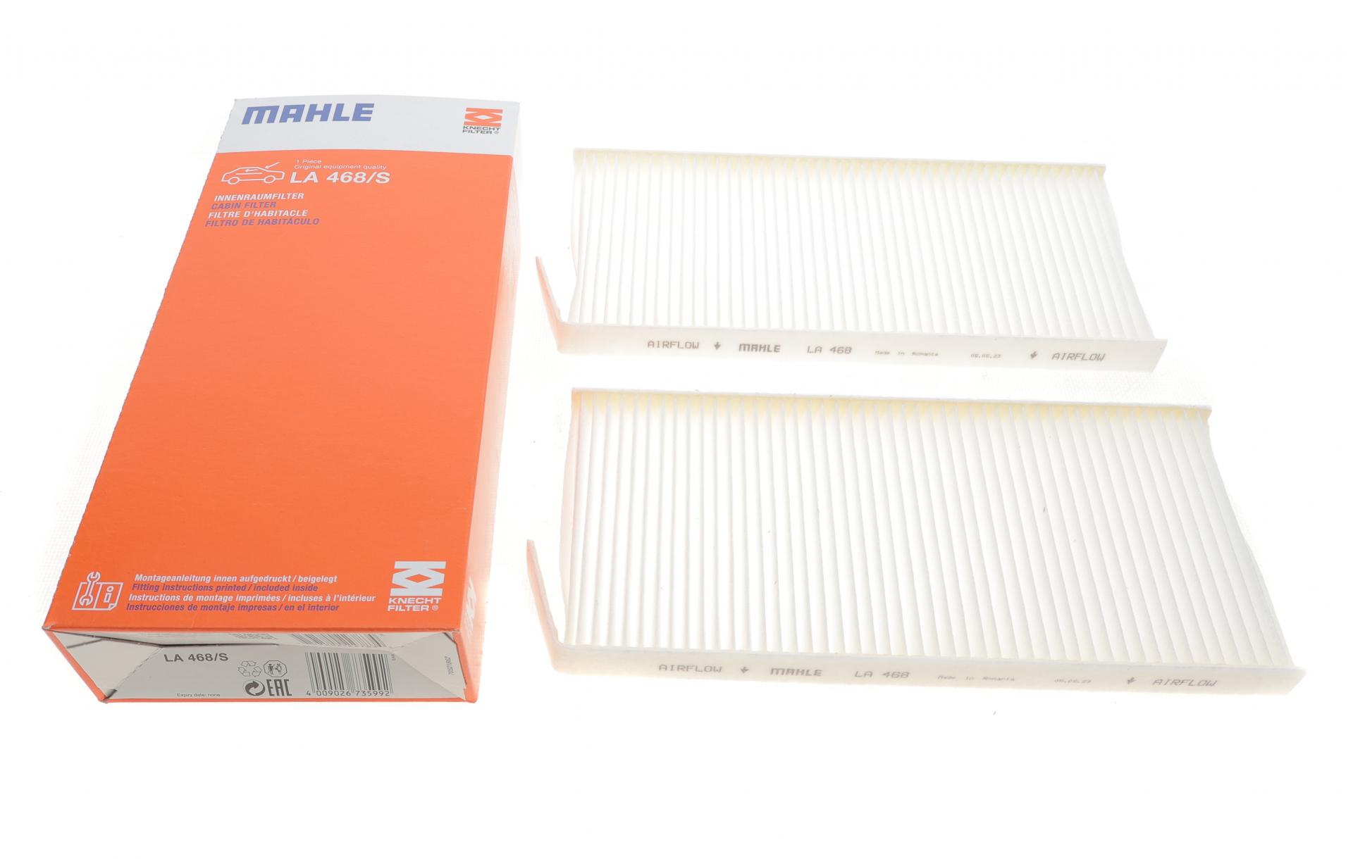 Фильтр салона KNECHT для Renault Kangoo 08-/Master 10- 2 шт. (LA 468/S)