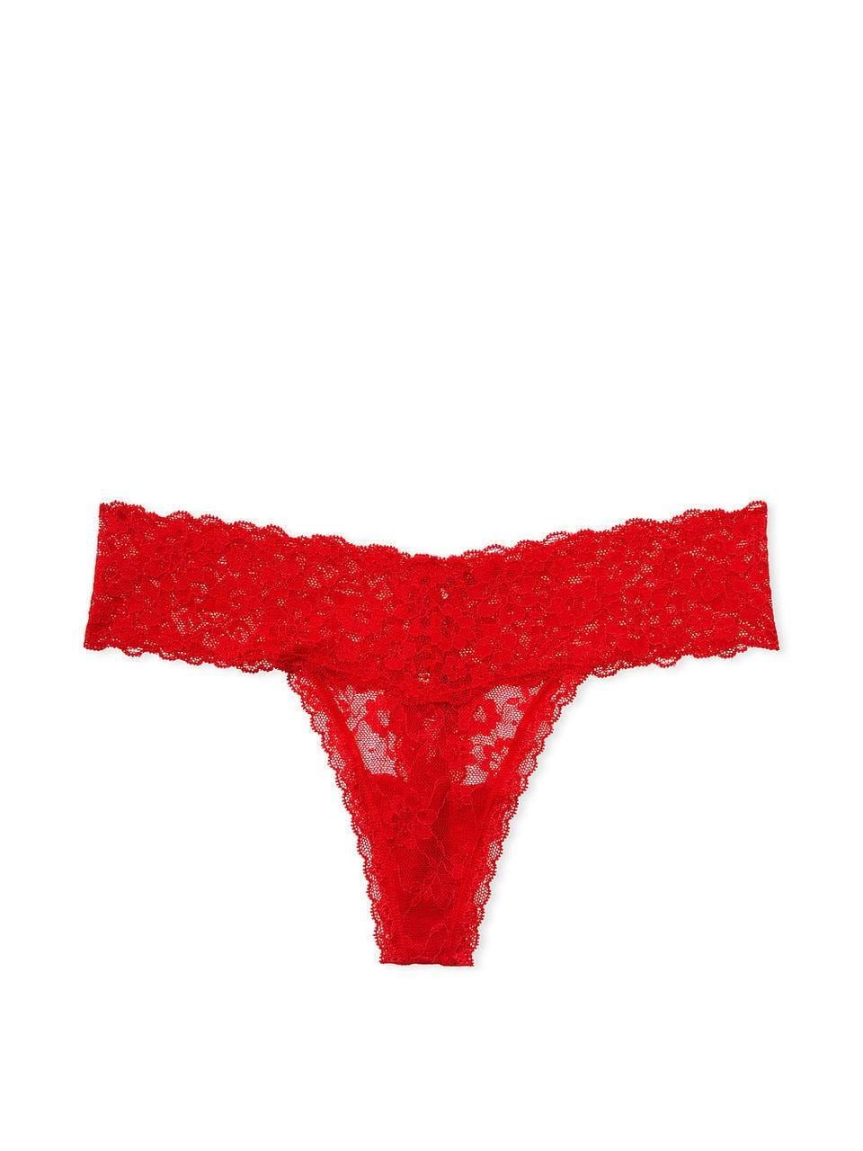Трусики женские Victoria's Secret Lace-Up Thong XS Красный (2620323903)