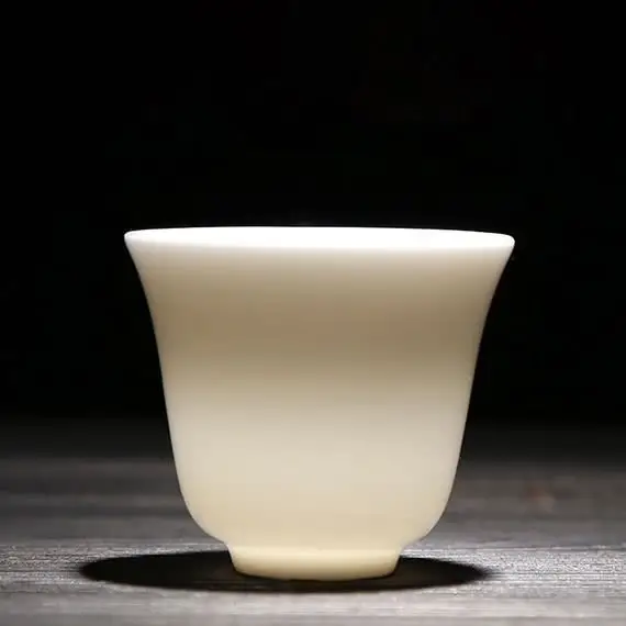 Пиала китайская для чайной церемонии Белая Яшма фарфоровая 50 мл Белый (911) - фото 3