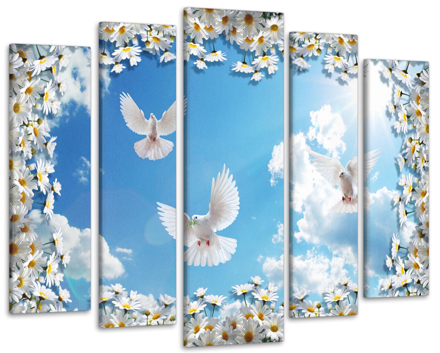 Картина модульна Небо Голуби 110х160 см (Art-371_5)