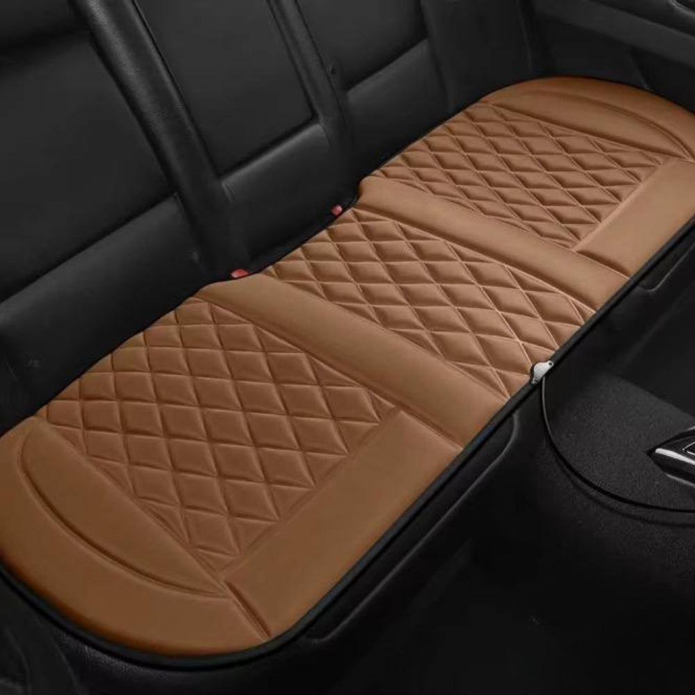 Накидка для автомобильного сиденья на задний ряд универсальная с подогревом от прикуривателя 12В Коричневый