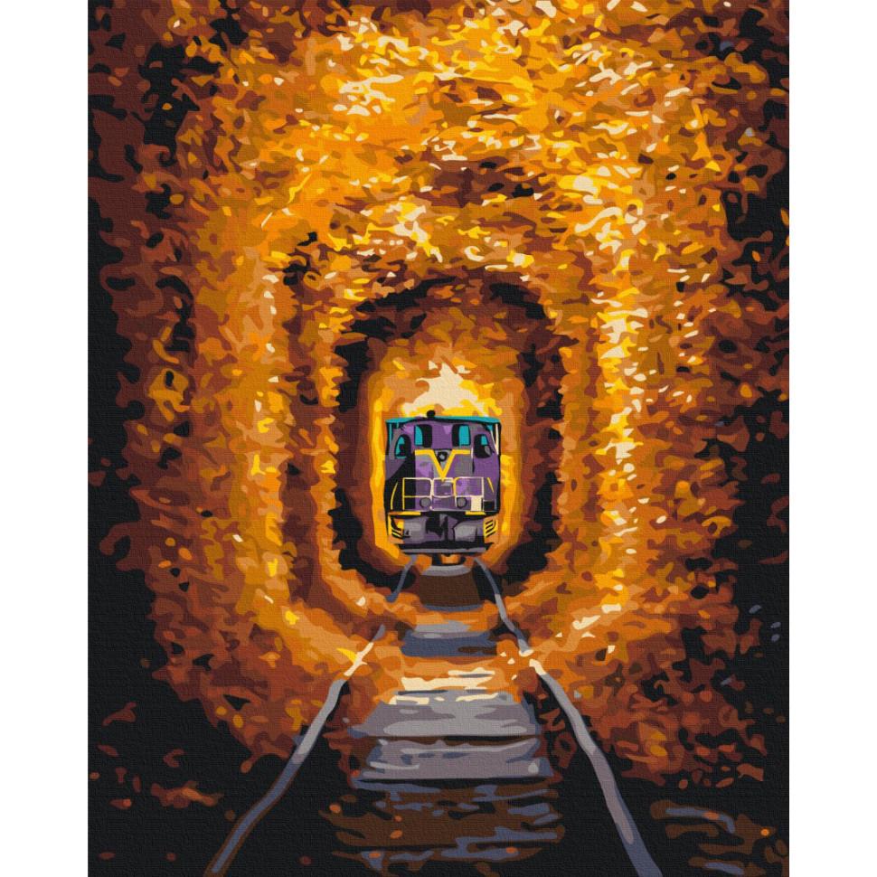 Картина за номерами Brushme Тунель кохання та потяг Sergiy Stepanenko BS53789 40x50 см (RLT39910)