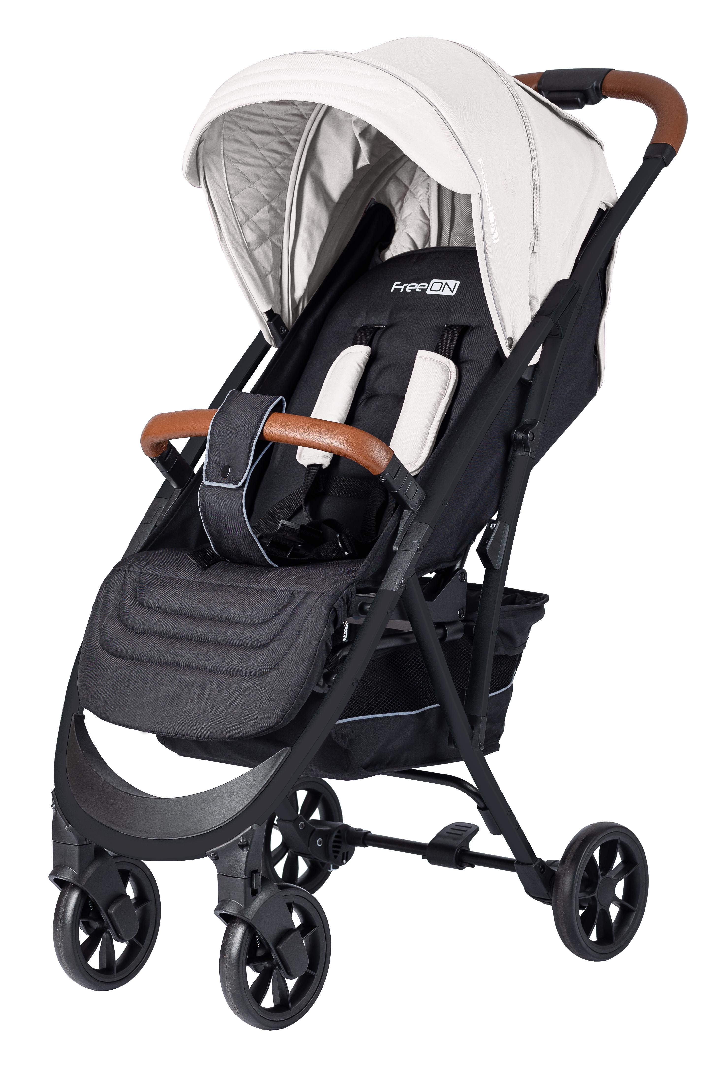 Коляска прогулянкова FreeON LUX Premium Light Grey/Black