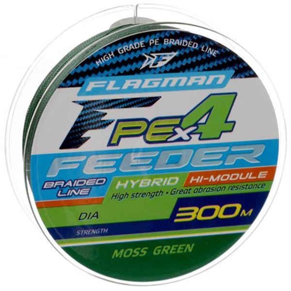 Шнур Flagman PE Hybrid X4 Feeder 300 м 0,14 мм Moss Green (29300-014)