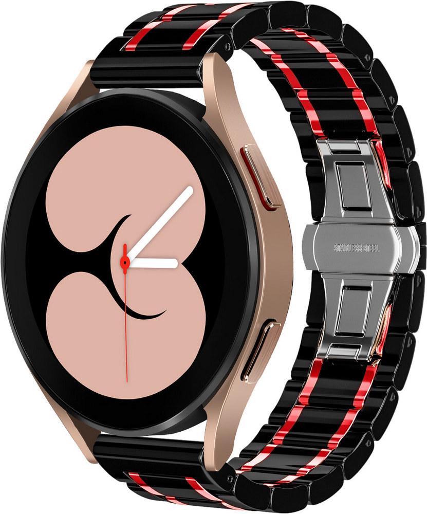 Ремешок керамический Ceramo для Galaxy Watch 4 40 мм Black/Red (28725-44)