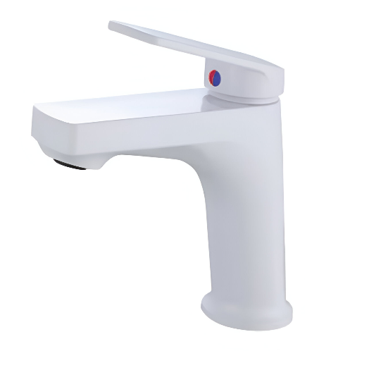 Змішувач для умивальника PLAMIX Lucas-001 SET з підведенням White (PM0706)