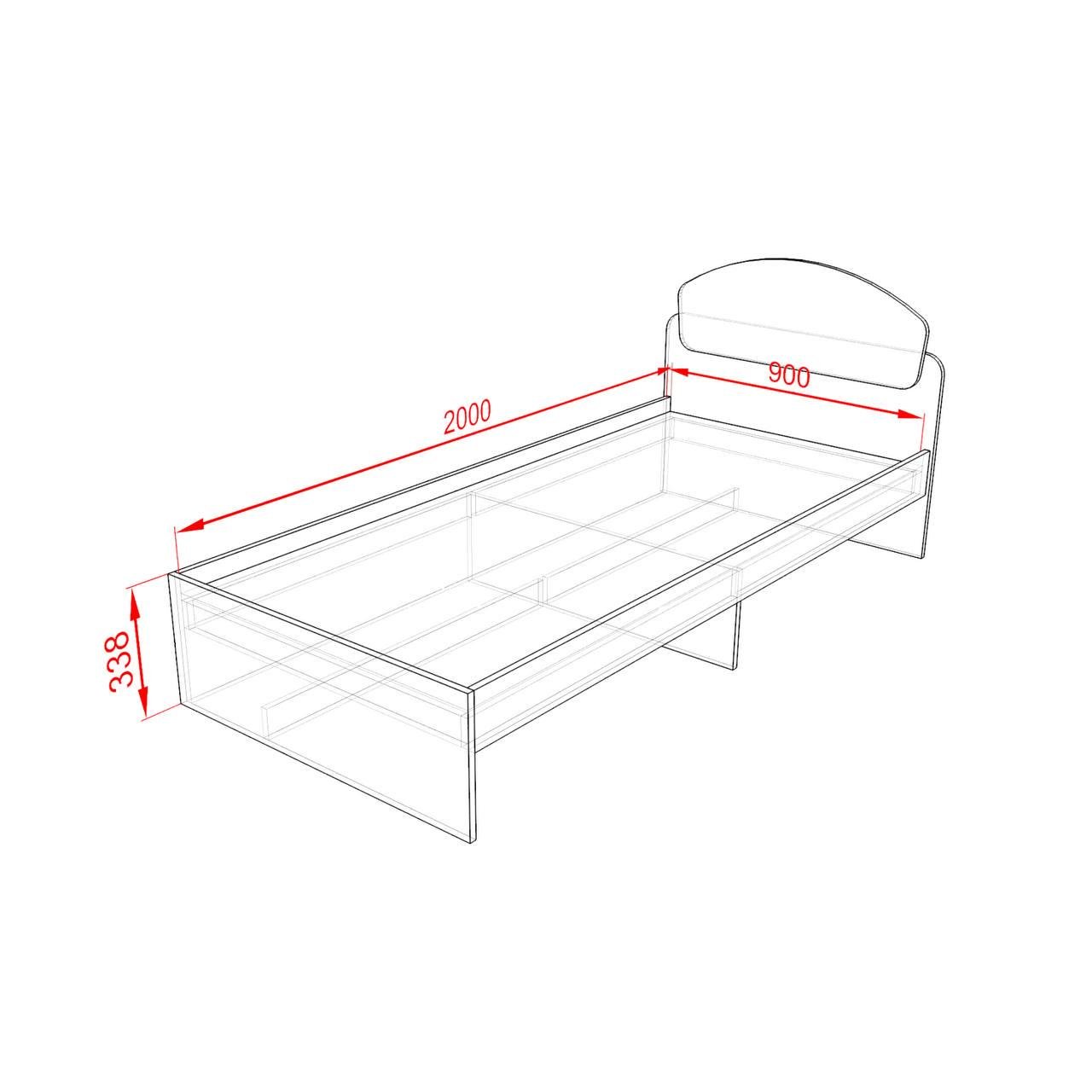 ліжко односпальне Luna ДСП стандартне 90х200 см (000050241) - фото 2 ліжко односпальне Luna ДСП стандартне 90х200 см (000050241) - фото 2