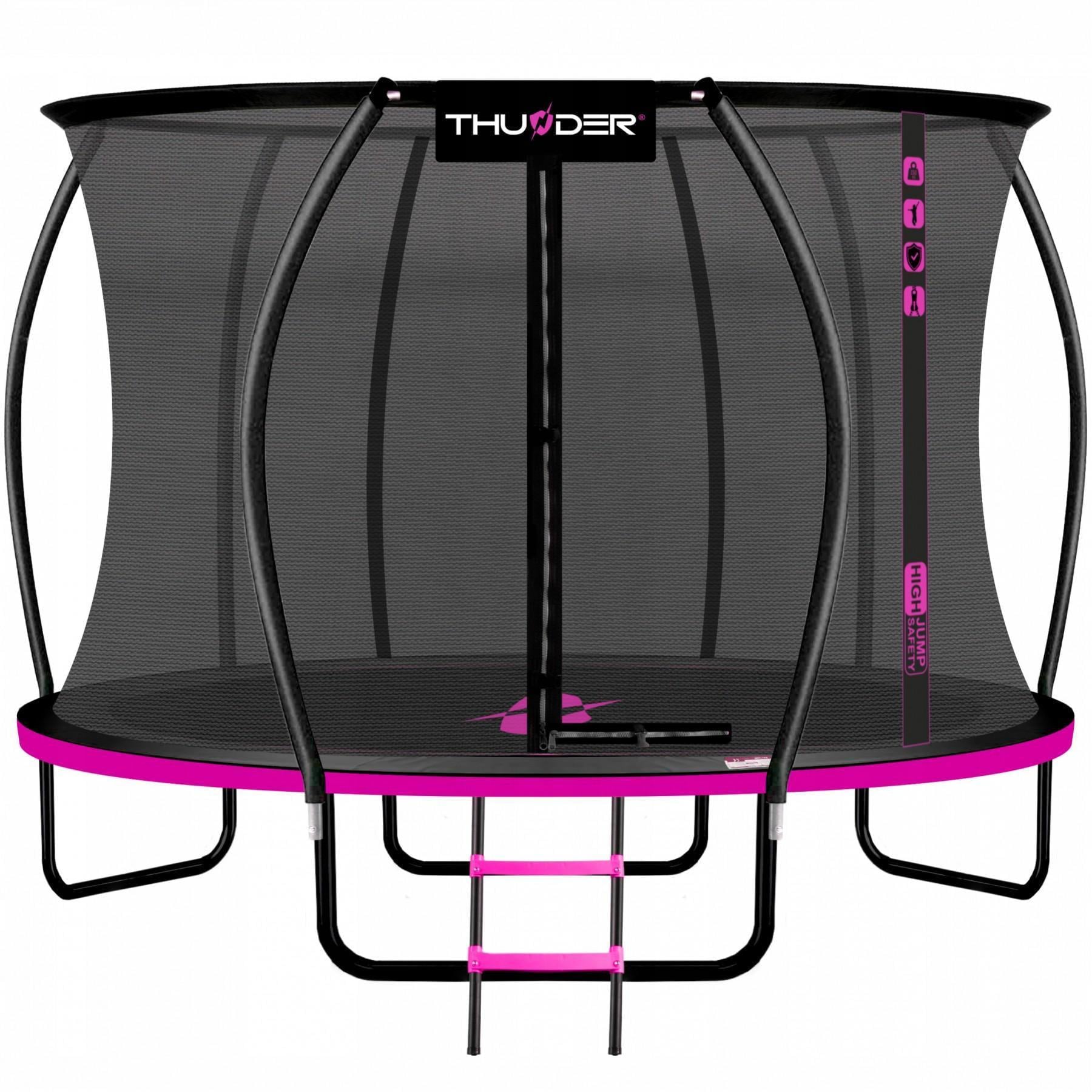 Батут с внутренней сеткой Thunder Inside Ultra 14FT 435 см Black/Pink