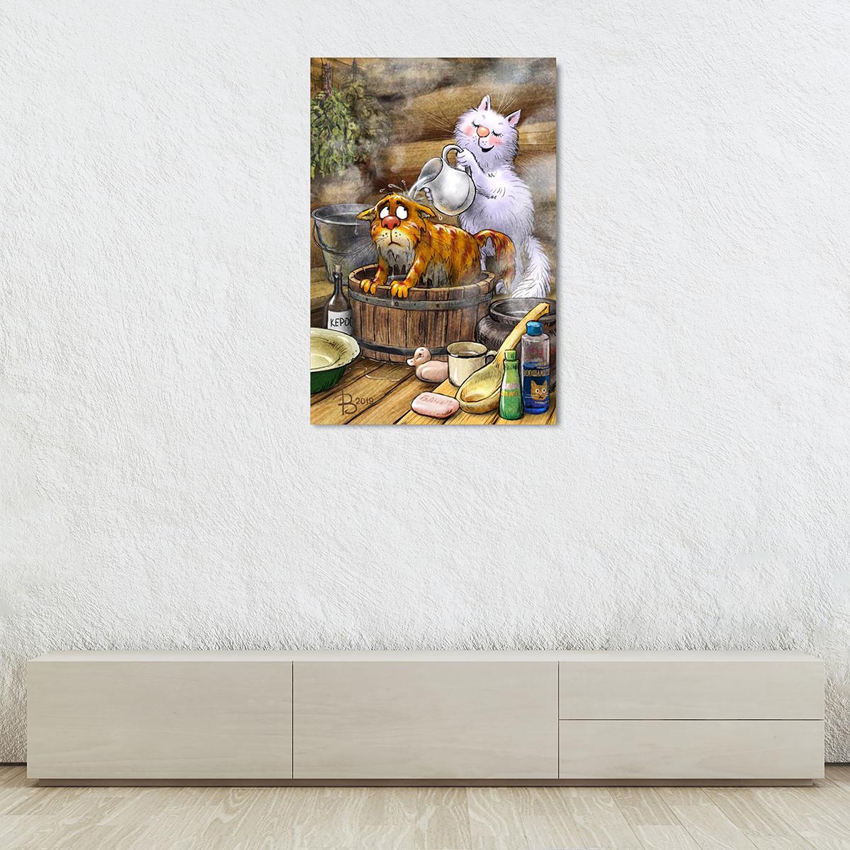 Модульная картина В баньке 1 модуль 30х45 см (_rinaz_2019194423)