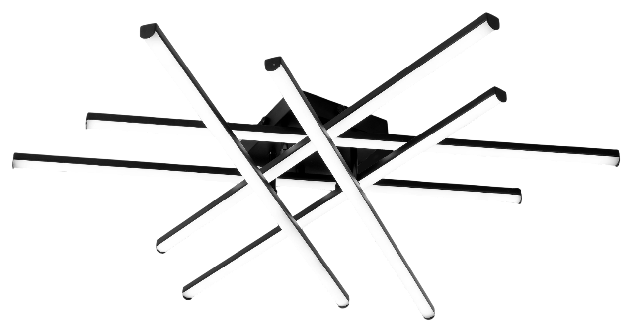 Люстра светодиодная управляемая ESLLSE LINE 100W 6L RC 100 Вт 800x800x125 мм Черный (10647)