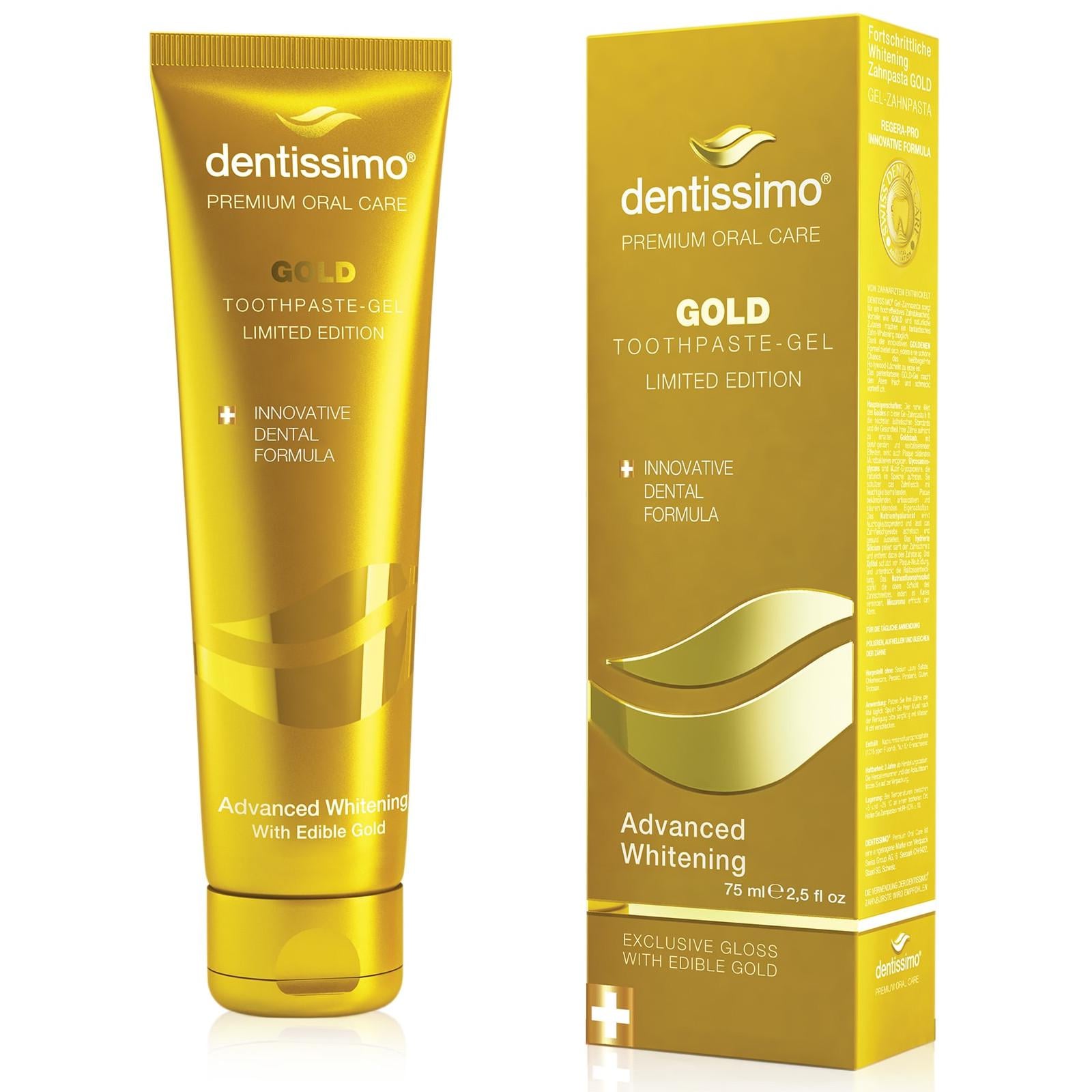 Зубная паста Dentissimo Gold Advanced Whitening отбеливающая 75 мл (277782)