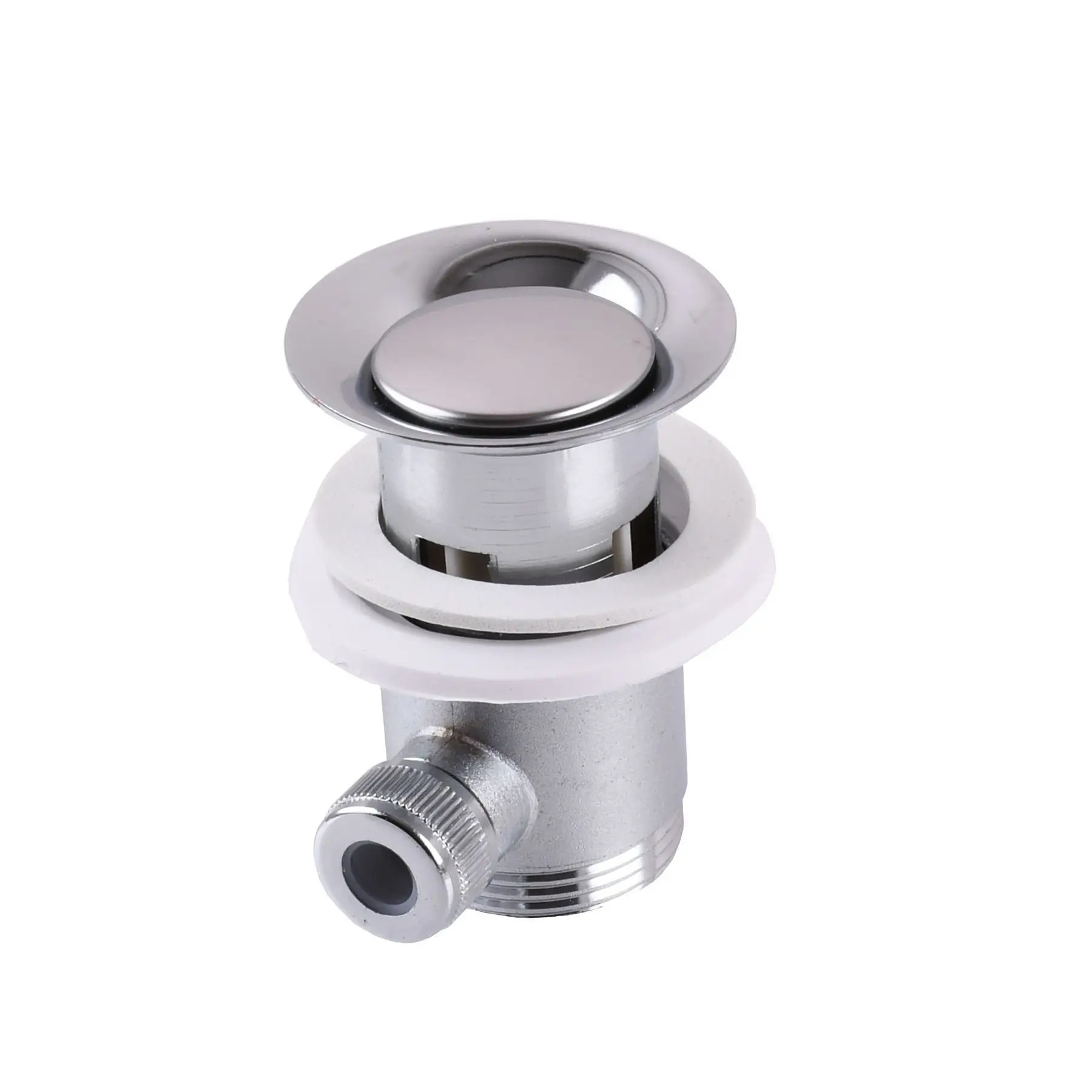 Донный клапан Globus Lux H3P102 металлический с переливом + комплект спиц рычагов (GSR-000000991)