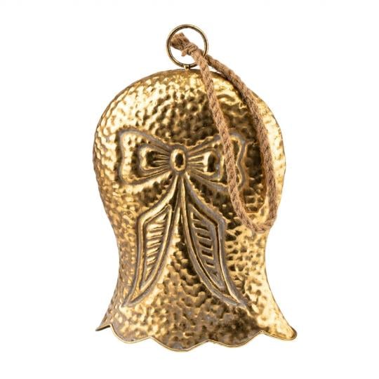 Игрушка на елку металлический колокольчик 39х29 см Золотой (150-81-6033-003)