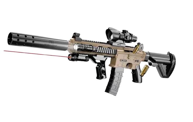 Игрушечный электрический автомат винтовка М416 с лазерным и оптическим прицелом (2629479608)