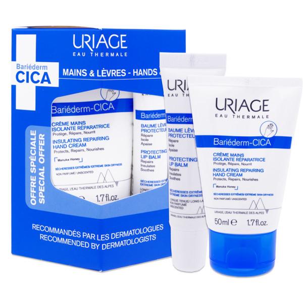 Набор Uriage Bariederm-CICA крем для рук и бальзам для губ 50 мл (2898162107)