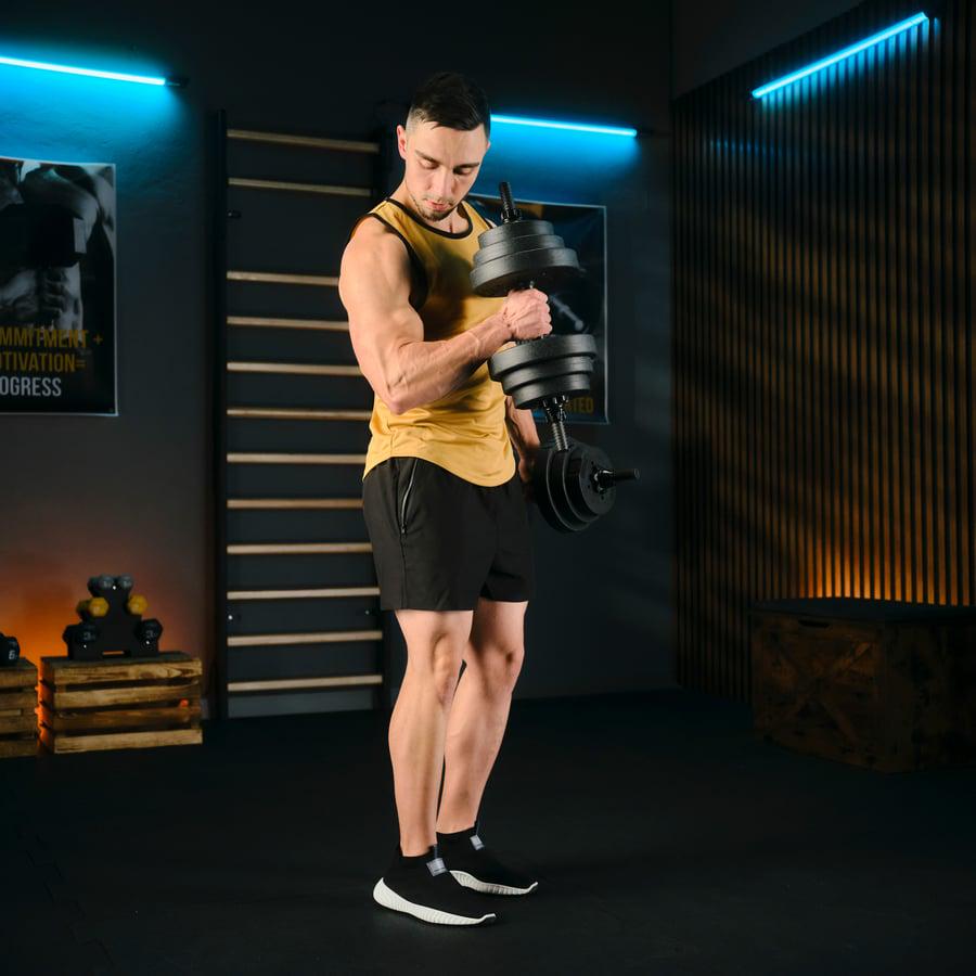 Гантели композитные регулируемые TREX Sport 2х20 кг (5125) - фото 9