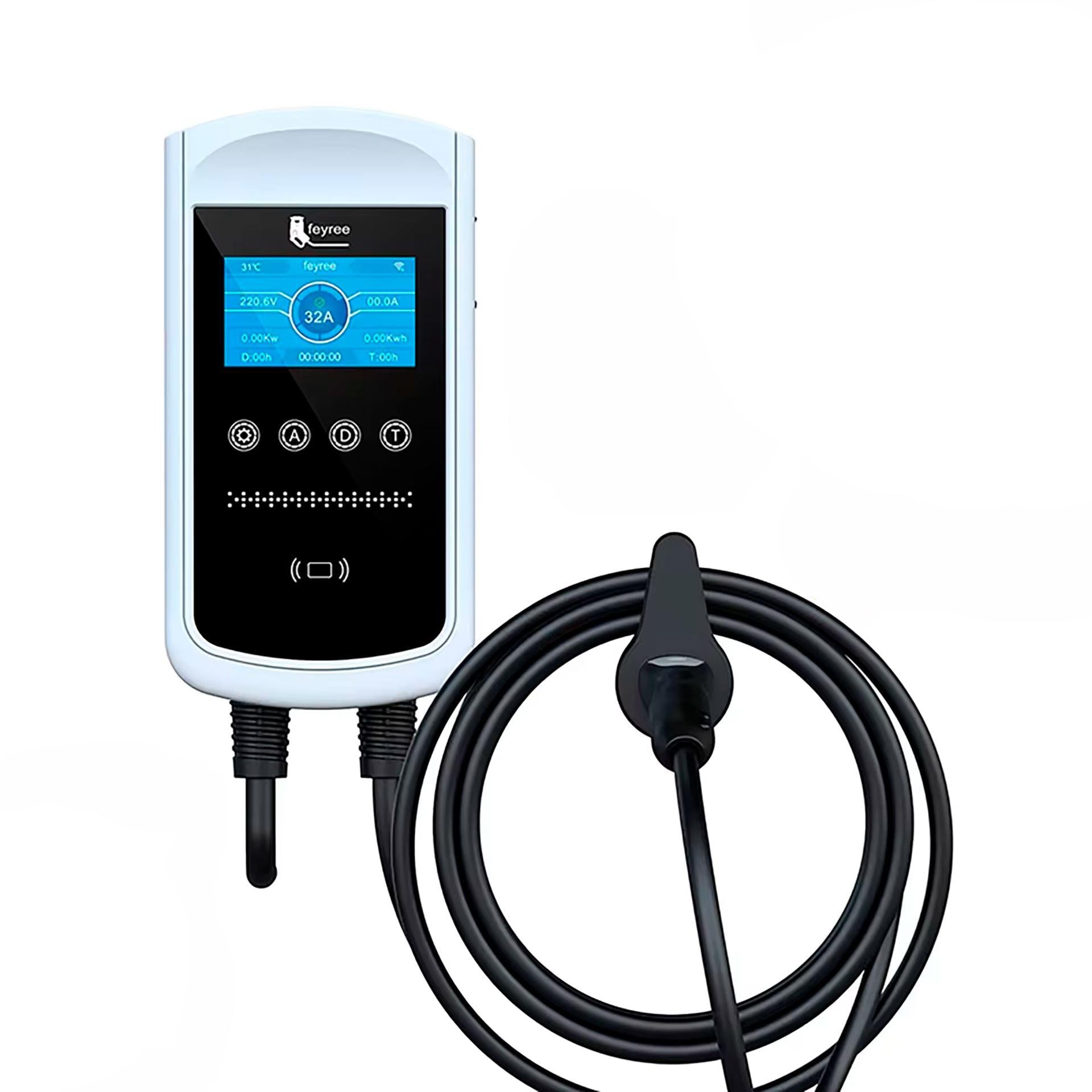 Зарядная станция для электромобиля Feyree 7 кВт 32A NACS Pisces PRO Wi-Fi (FY7-32-1PH-TS-CS-PIS-PRO)