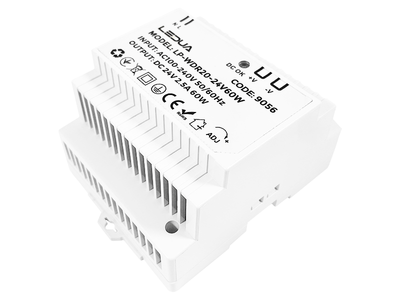 Блок питания на DIN-рейке LEDUA 24V 60W 2,5А IP20 (LP-WDR20-24V60W) Блок питания на DIN-рейке LEDUA 24V 60W 2,5А IP20 (LP-WDR20-24V60W)