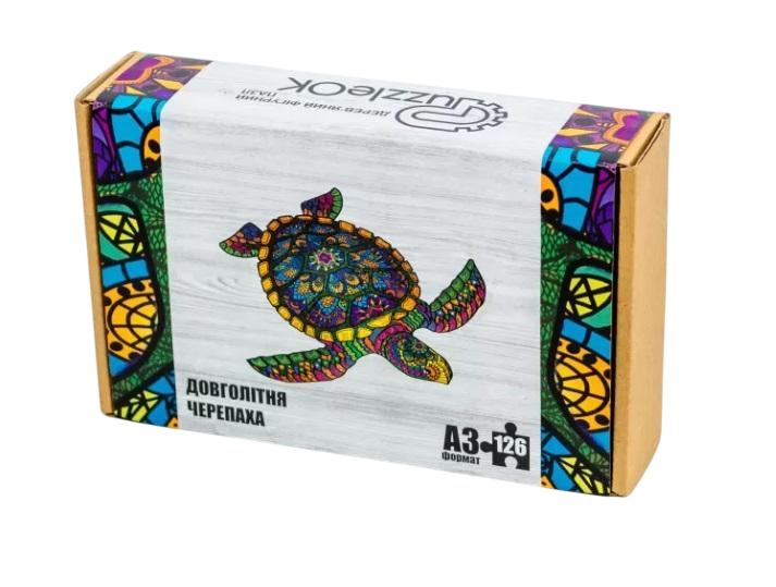 Пазлы фигурные PuzzleOK Долголетняя черепаха из дерева на 126 эл. Разноцветный (150-98-PuzA3-00738)