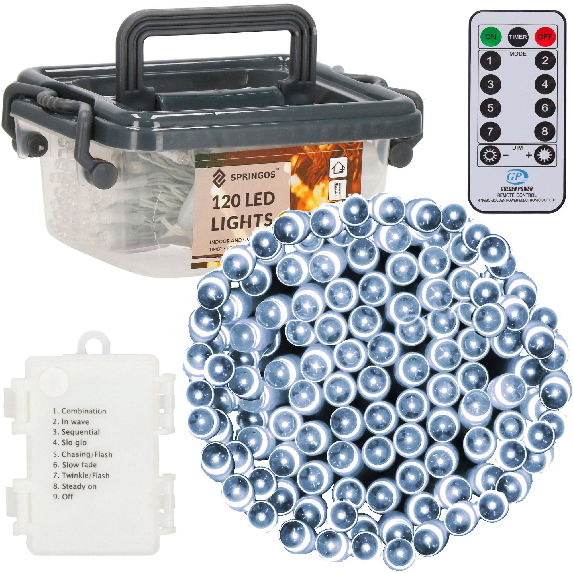 Гірлянда на батарейках Springos 120 LED 9 м Cold white (CL0172) - фото 5 Гірлянда на батарейках Springos 120 LED 9 м Cold white (CL0172) - фото 5