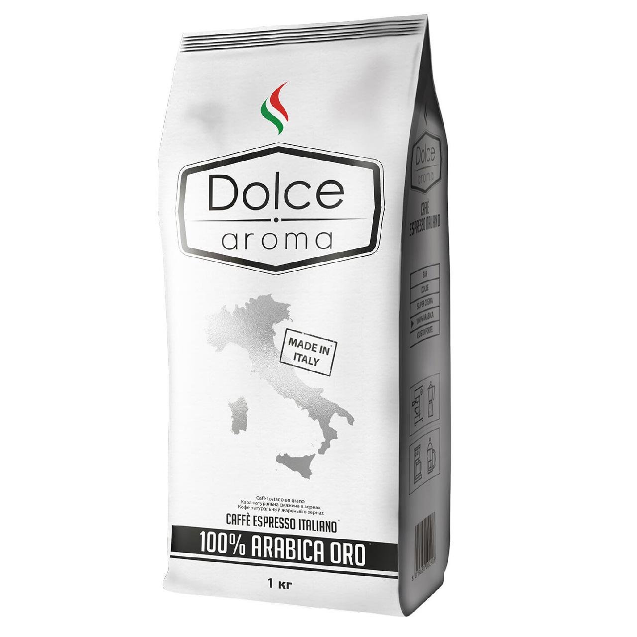 Кава в зернах Dolce Aroma 100% Arabica 1 кг (20335781)