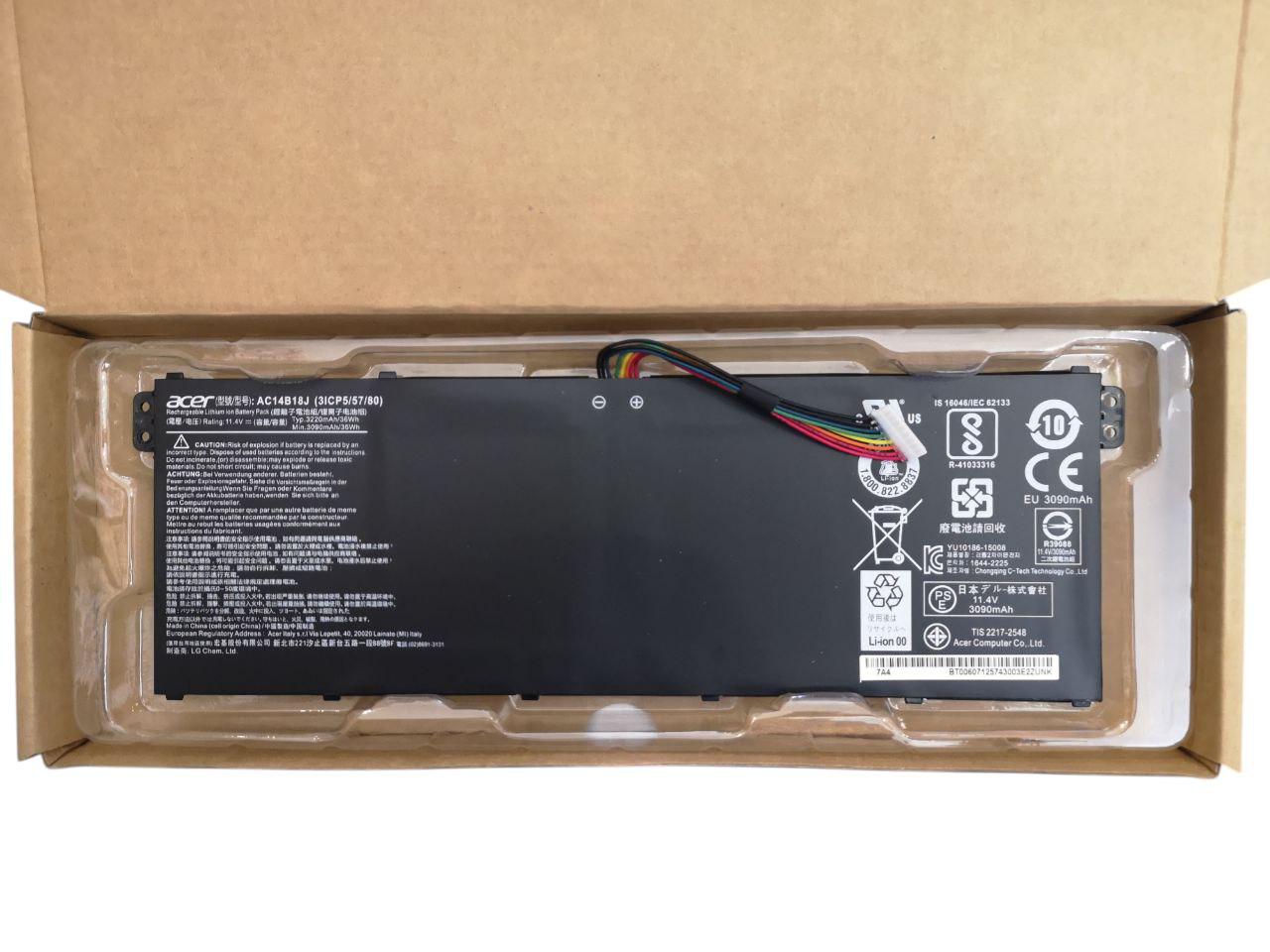 Аккумулятор для Acer Aspire 3 A315-23/A315-55G/ES1-111M/ES1-331/ES1-531/ES1-533/ES1-571/AC14B13J/AC14B18J 3220 mAh 36Wh 114