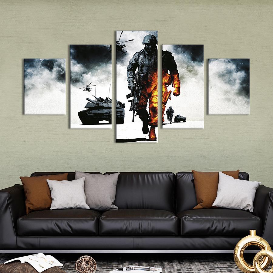 Картина на холсте Солдат из игры Battlefield: Bad Company 162x80 см (1461-52)