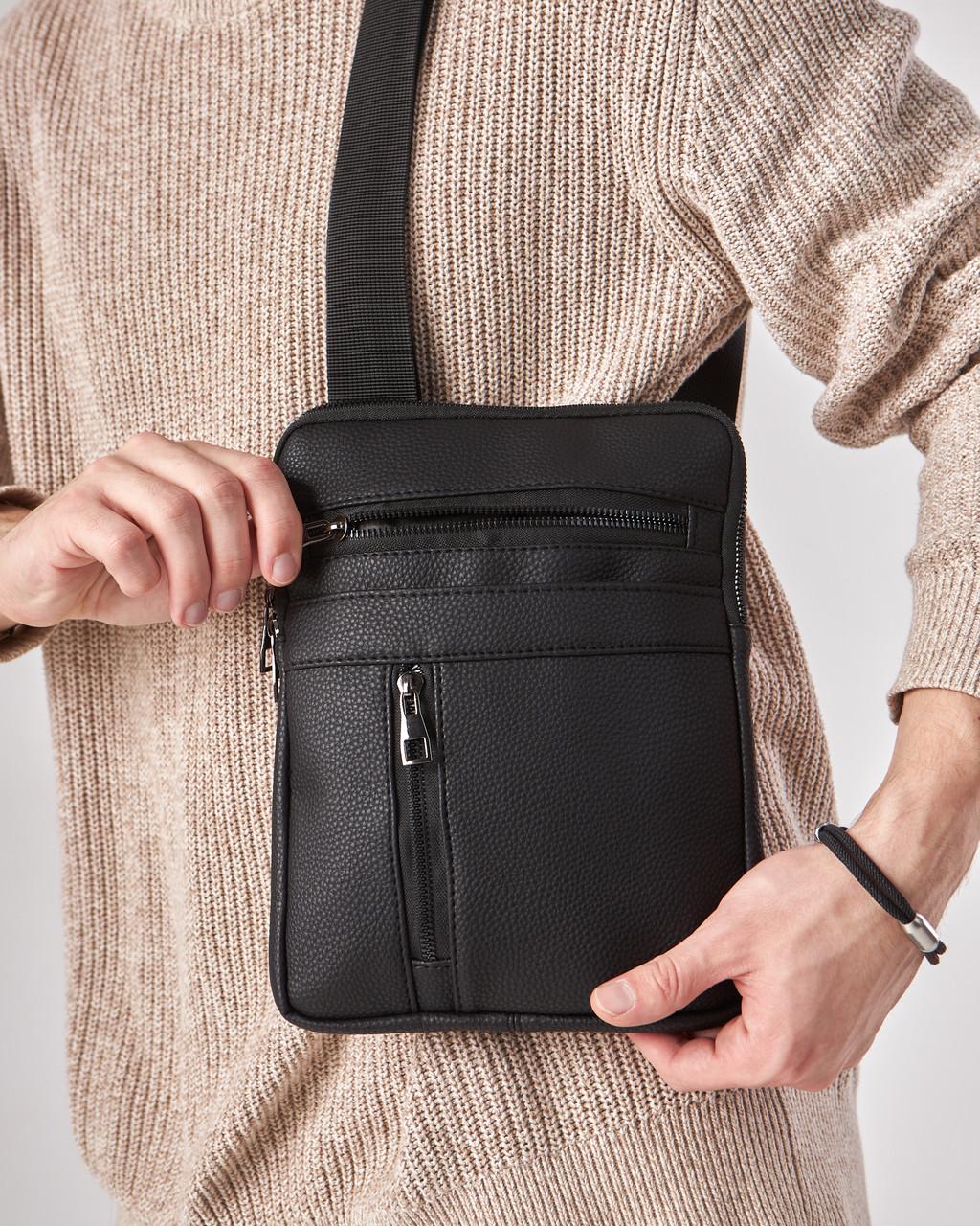 Мужской мессенджер Tobeyou через плечо Черный (394370829)