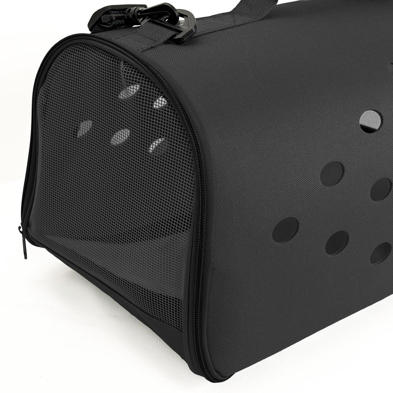 Сумка для переноски домашних питомцев CosmoPet CP-12 48x26x25 см Black (3_06548) - фото 7 Сумка для переноски домашних питомцев CosmoPet CP-12 48x26x25 см Black (3_06548) - фото 7