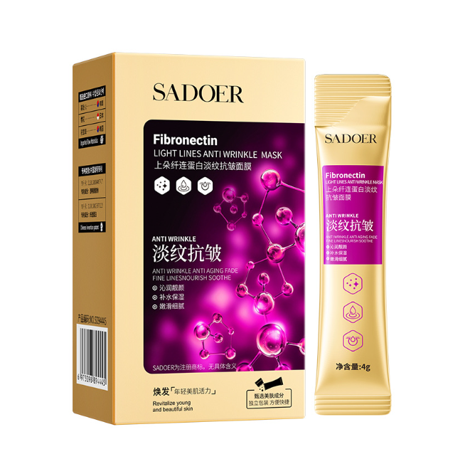 Маска для лица SADOER Fibronectin Light Lines Anti Wrinkle Mask антивозрастная с фибронектином 4 г (2101906165)