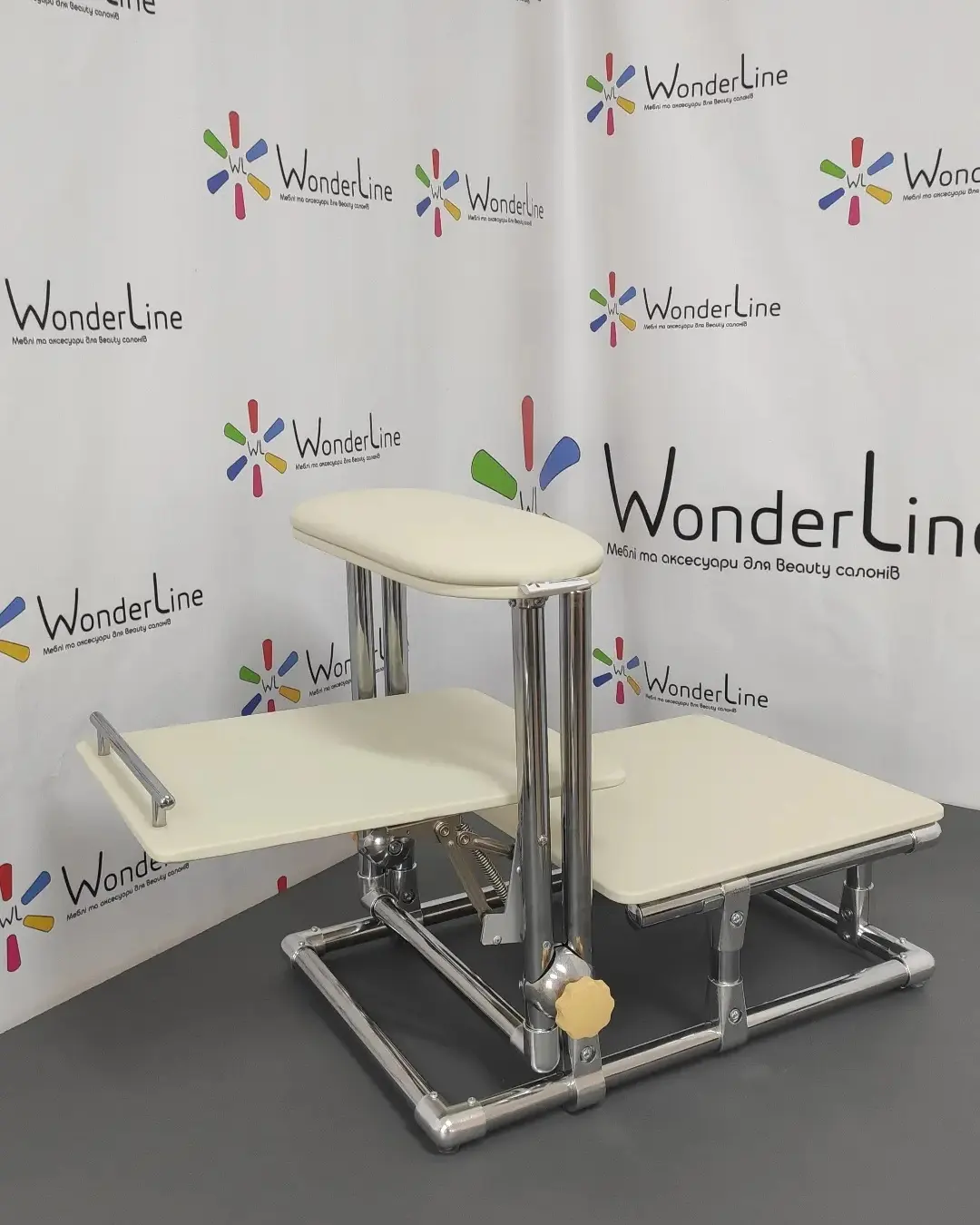 Подставка для педикюра TERTIO 2в1 с полкой Молочный