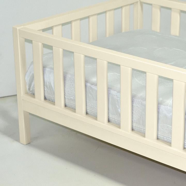 Ліжко дерев'яне Злата зі знімним бортиком 80x190 см Слонова кістка - фото 2