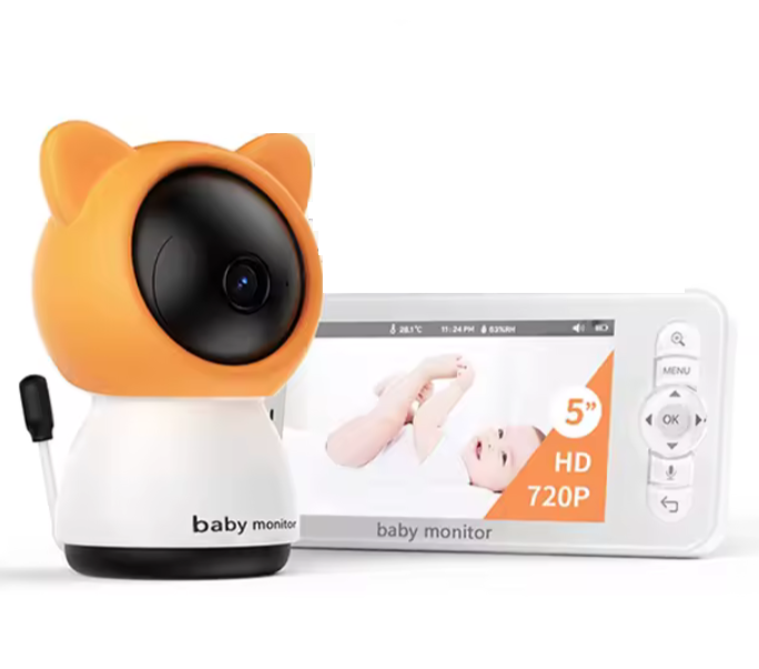 Видеоняня цифровая WiFi HD экраном/ Камера 1080Р/ 4-кратный зум/5" Оранжевый