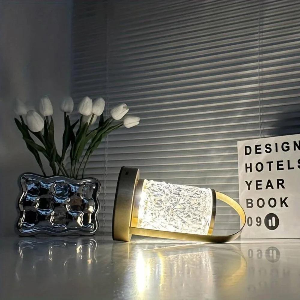 Лампа акумуляторна з сенсорним керуванням Good Idea LED D15 портативна Золотисто-прозорий (987444) - фото 4