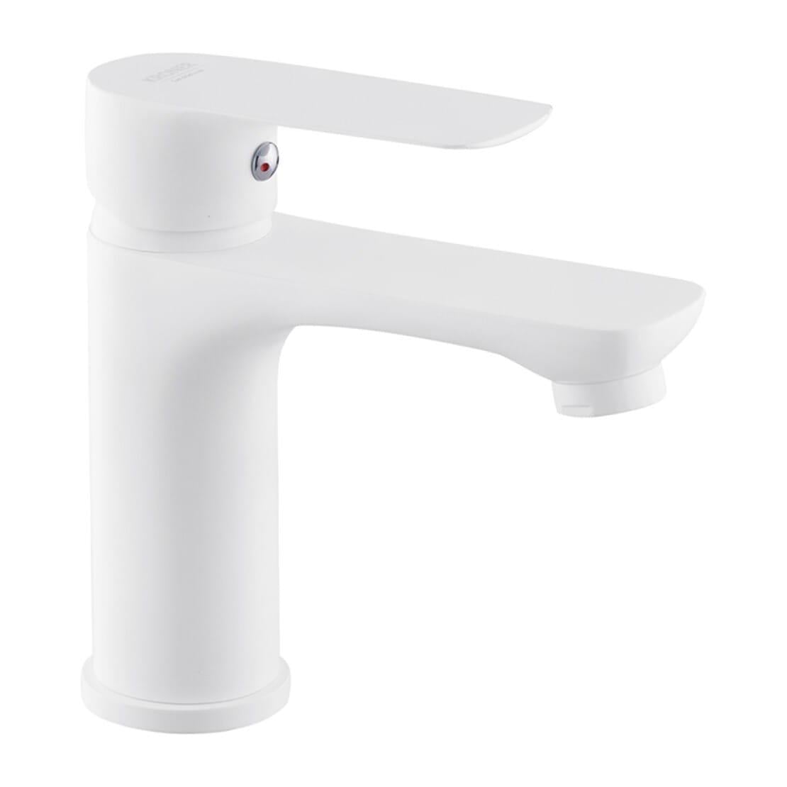 Смеситель для раковины Kroner KRM Fulda W010 однорычажный Белый матовый (CV018077)