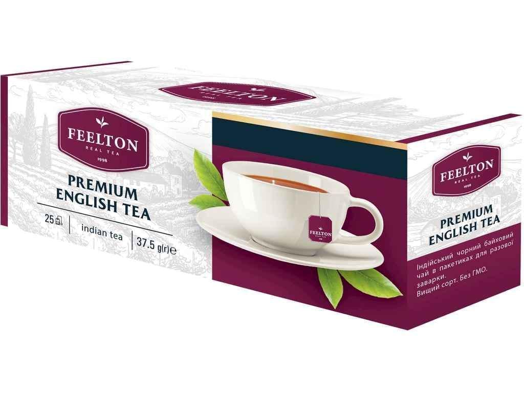 Чай пакетований чорний FEELTON Premium English Tea 25 пакетиків 2 г (963290)