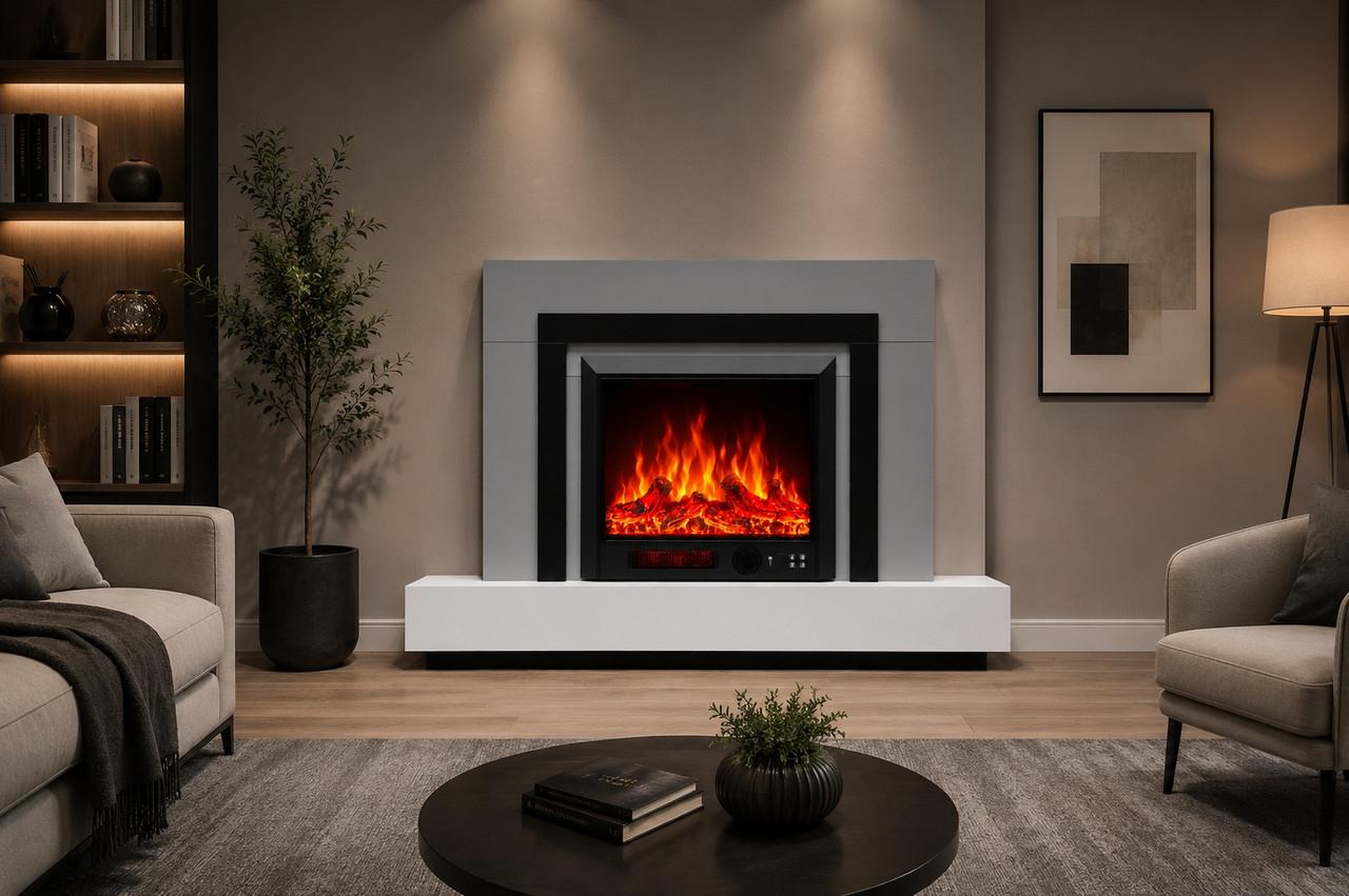 Електричний камін Fireplace Craftsman Tokado звук потріскування дров Gray (10080121)