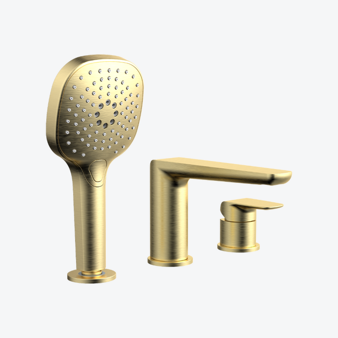 Смеситель на борт ванны Excellent Clever 2.0 Золотой матовый