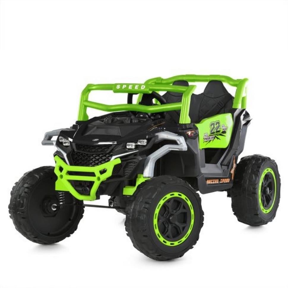 Детский электрический джип Bambi Racer 12V двухместный до 30 кг Зеленый (DE-169-E-937)